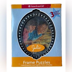 American Girl JULIE Frame Puzzles Set of 3 Colorful 50-piece Puzzles with Frame